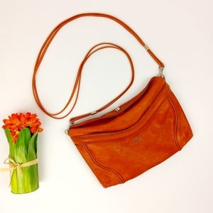 Tre Vero Burnt Orange Lamb Leather Crossbody